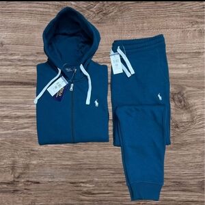 Men track suits Aqua Blue w/ White Horse- BRAND NEW